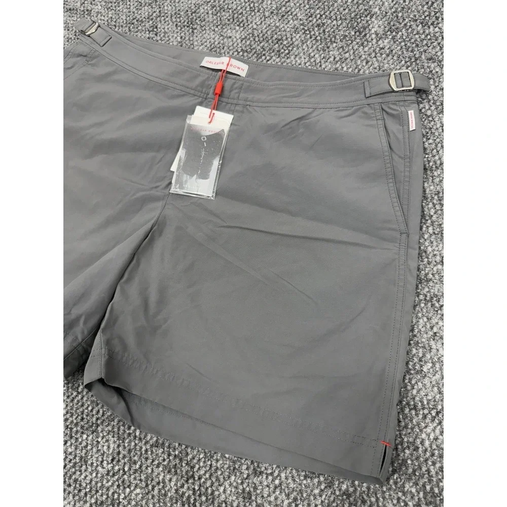 Orlebar Brown Bulldog Men's 38 Lined Swim Shorts Trunks Gray 6